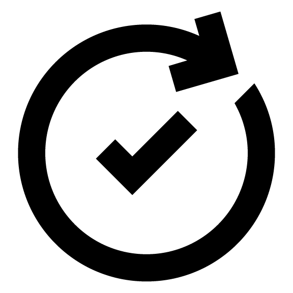 Closed Loop with Check Mark Tick Mark