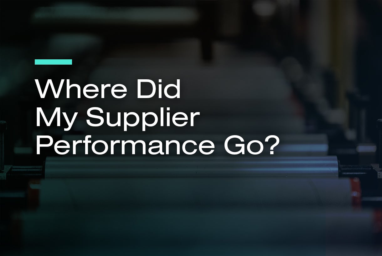 Where did my supplier performance go? 