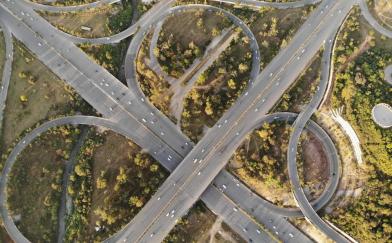 birds view of highway crossings DemandCaster